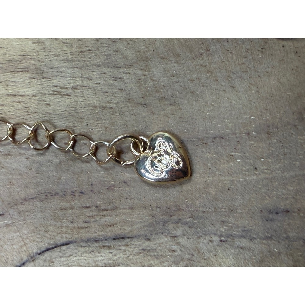 Betsy Johnson Red Crystal Rose Heart Pendant Popcorn Chain Necklace 21in NWOT - Picture 4 of 7
